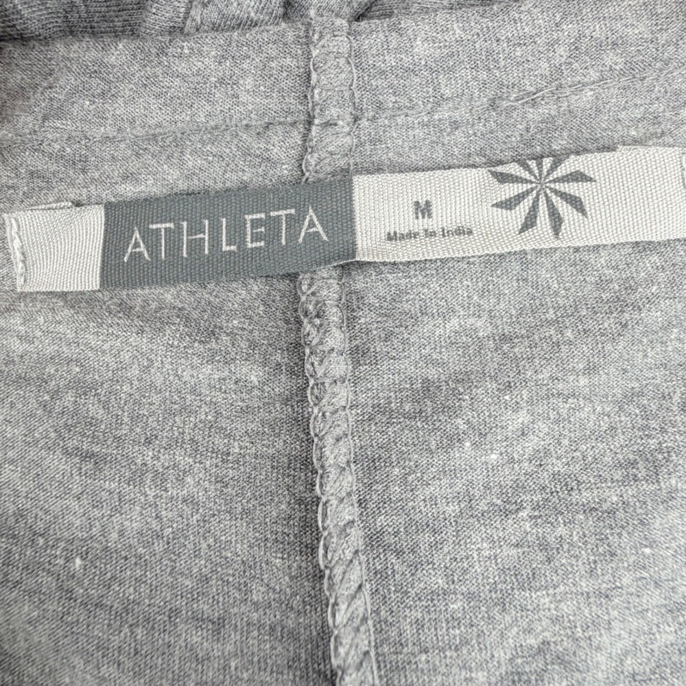 Athleta Floral Block Print Halter Dress Size M Gray Black Boho Summer Casual - Picture 4 of 7